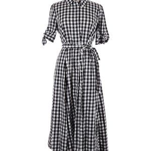 Calvin Klein checkered maxi dress